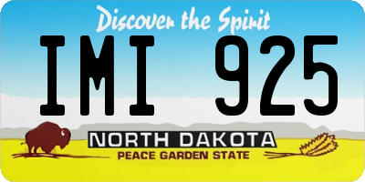 ND license plate IMI925