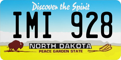 ND license plate IMI928