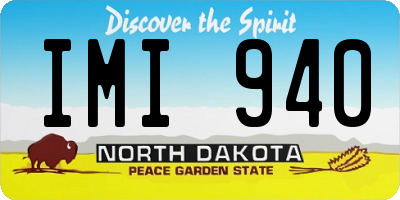 ND license plate IMI940