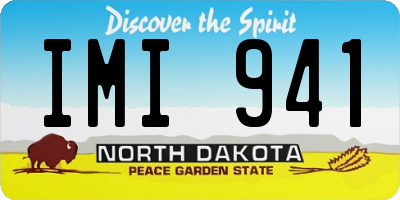 ND license plate IMI941