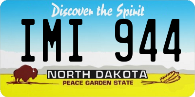 ND license plate IMI944