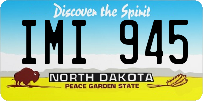 ND license plate IMI945