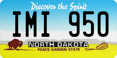 ND license plate IMI950