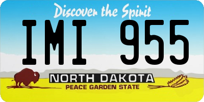 ND license plate IMI955
