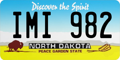 ND license plate IMI982