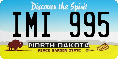 ND license plate IMI995