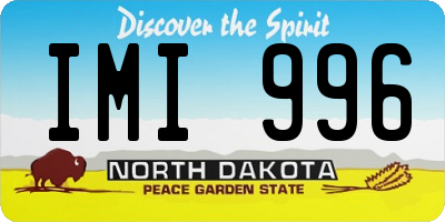 ND license plate IMI996