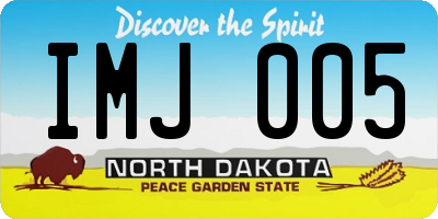 ND license plate IMJ005
