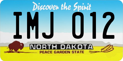 ND license plate IMJ012