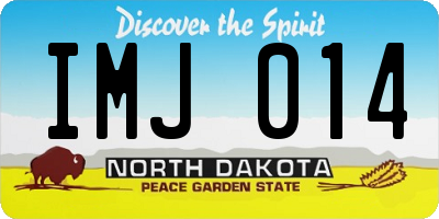 ND license plate IMJ014