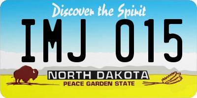 ND license plate IMJ015