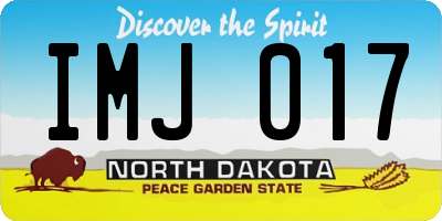 ND license plate IMJ017