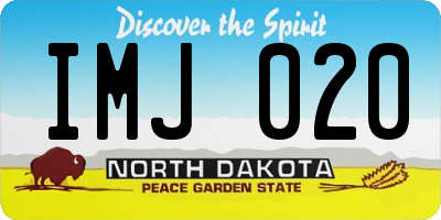 ND license plate IMJ020