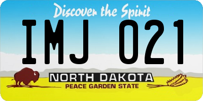 ND license plate IMJ021