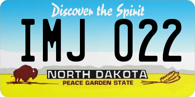 ND license plate IMJ022