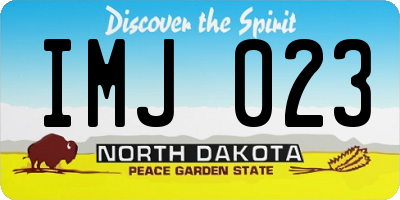 ND license plate IMJ023