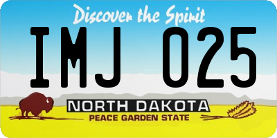 ND license plate IMJ025