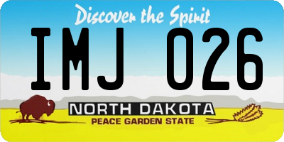 ND license plate IMJ026