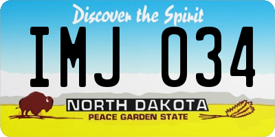 ND license plate IMJ034