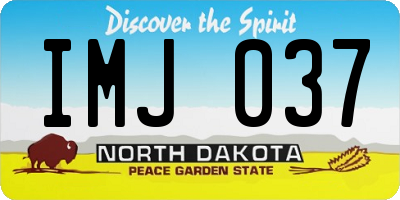 ND license plate IMJ037