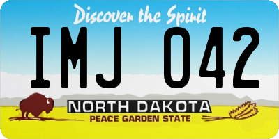 ND license plate IMJ042