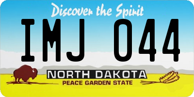 ND license plate IMJ044