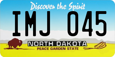 ND license plate IMJ045