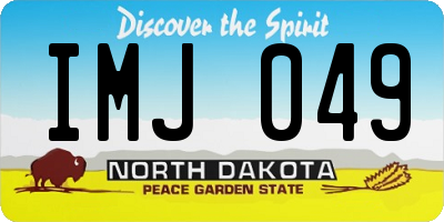 ND license plate IMJ049