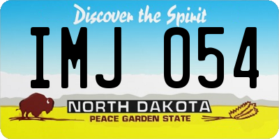 ND license plate IMJ054