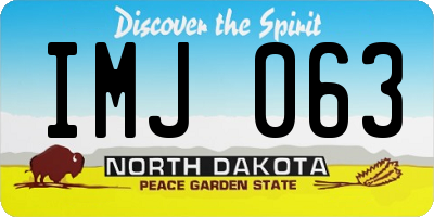 ND license plate IMJ063