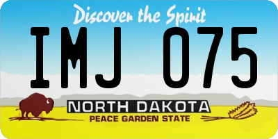 ND license plate IMJ075