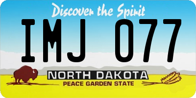 ND license plate IMJ077
