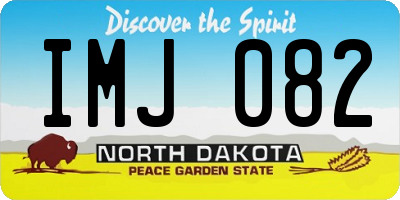 ND license plate IMJ082
