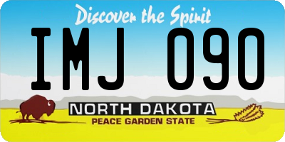 ND license plate IMJ090