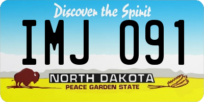 ND license plate IMJ091