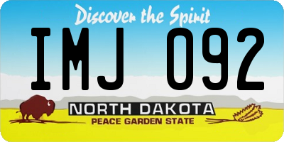 ND license plate IMJ092