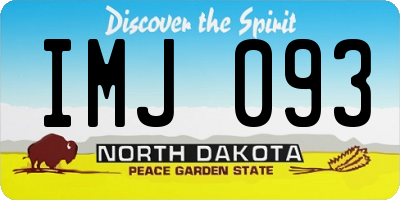ND license plate IMJ093