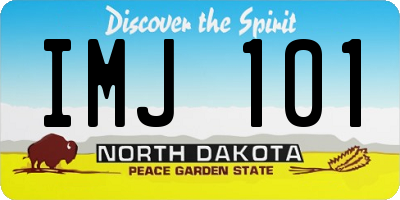 ND license plate IMJ101