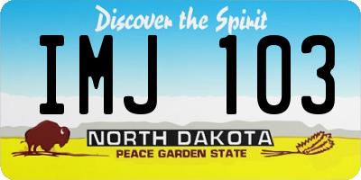 ND license plate IMJ103