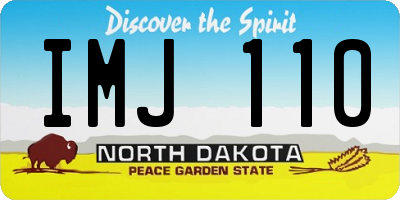 ND license plate IMJ110