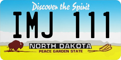 ND license plate IMJ111