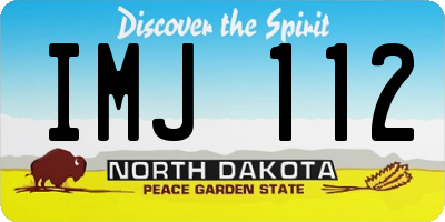 ND license plate IMJ112