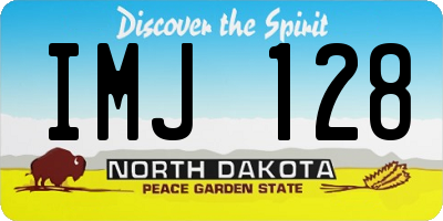 ND license plate IMJ128