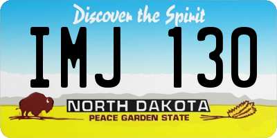 ND license plate IMJ130