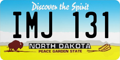 ND license plate IMJ131