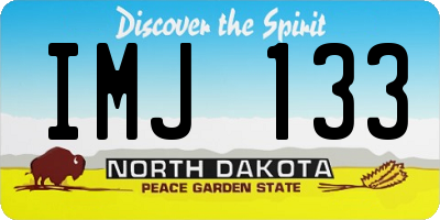 ND license plate IMJ133