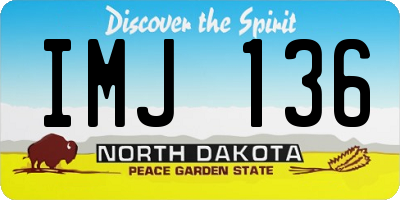 ND license plate IMJ136