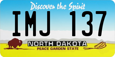 ND license plate IMJ137