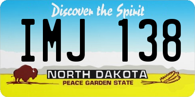 ND license plate IMJ138