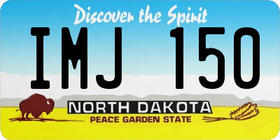 ND license plate IMJ150